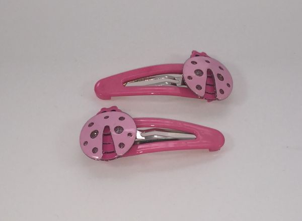 Patterned snap clip with ladybird