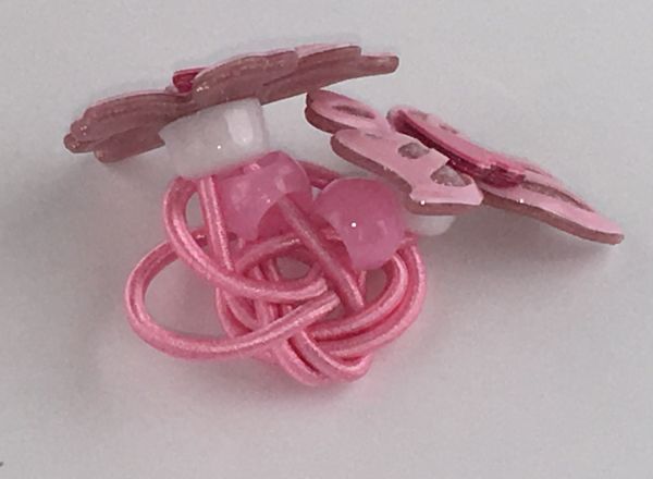 Elastic with glittery butterfly
