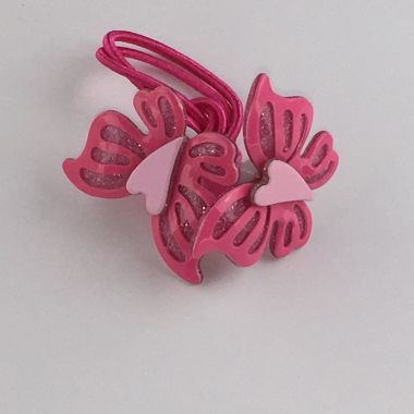 Elastic with glittery butterfly