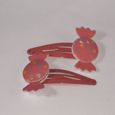 Kids snap clip with candy shape