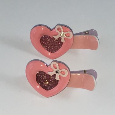 Crocodile clips with heart