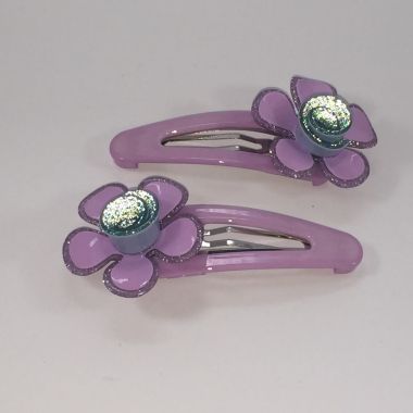Snap clips with flower shape