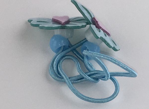 Elastic with glittery butterfly
