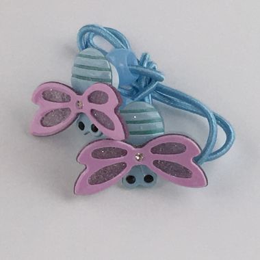 Elastic with glittery dragonfly