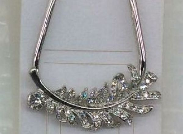 Swarovski hairpin with leaf