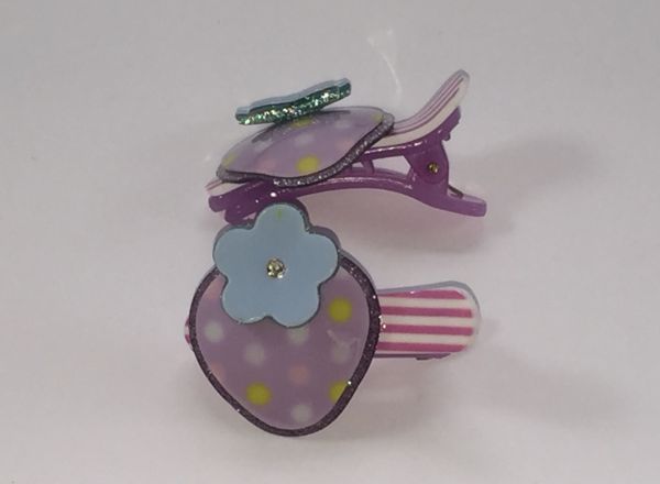 Crocodile clips with patterned strawberry