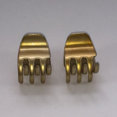 Middle size Metallic Double hair clips 6020 - S - A509