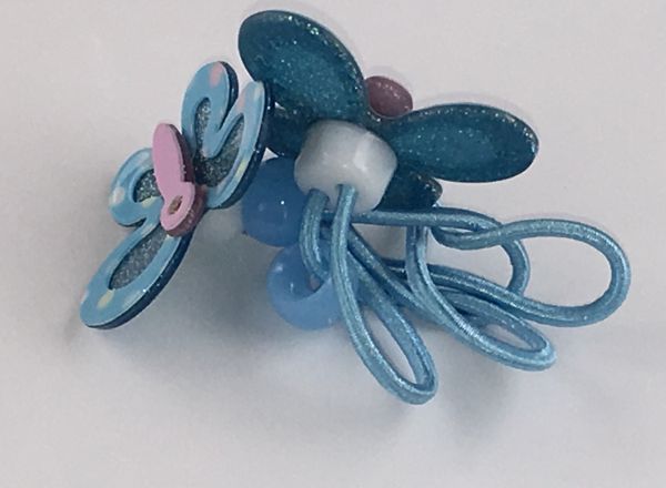 Elastics with glittery butterfly