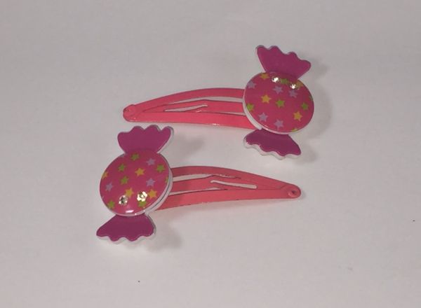 Kids snap clip with candy shape