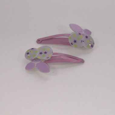 Snap clip with flower