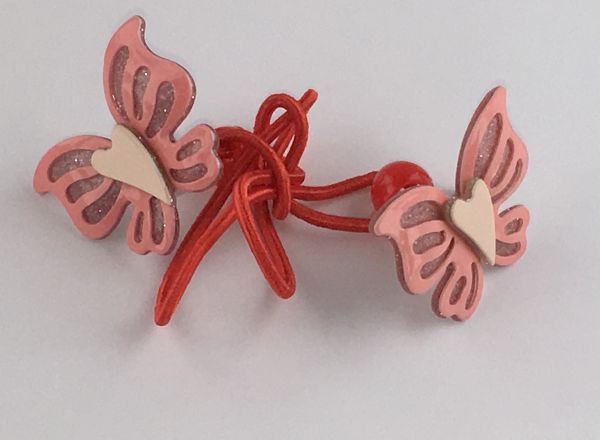 Elastic with glittery butterfly