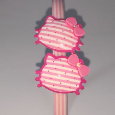 Patterned headband with 2pcs patterned cat shape