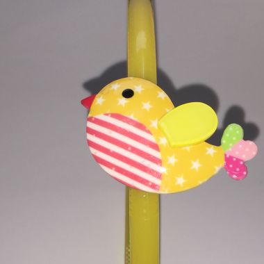 Head band with patterned bird shape