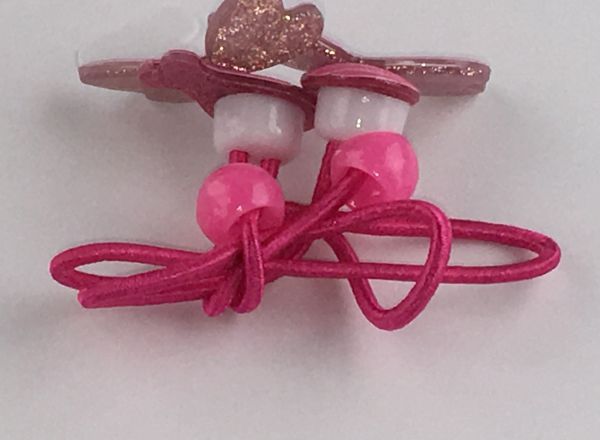 Elastic with glittery dragonfly