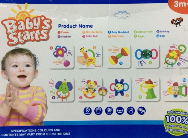 Baby teether set 6 pcs