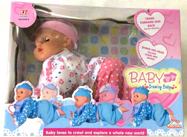 Crawling baby doll