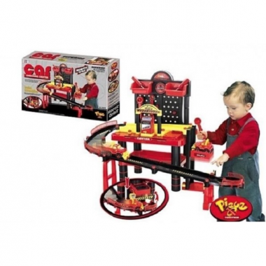 Car checking play set
