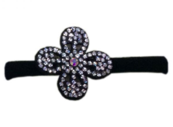Flower shape elastic with stones