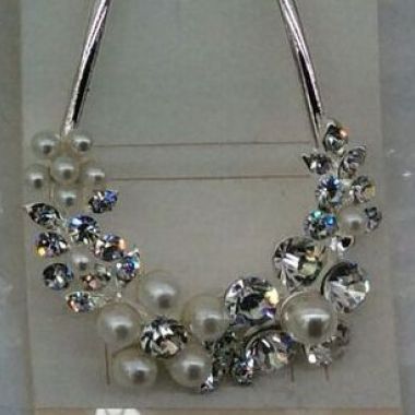 Swarovski hairpin with pearls