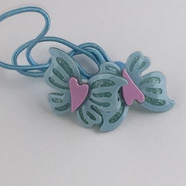 Elastic with glittery butterfly