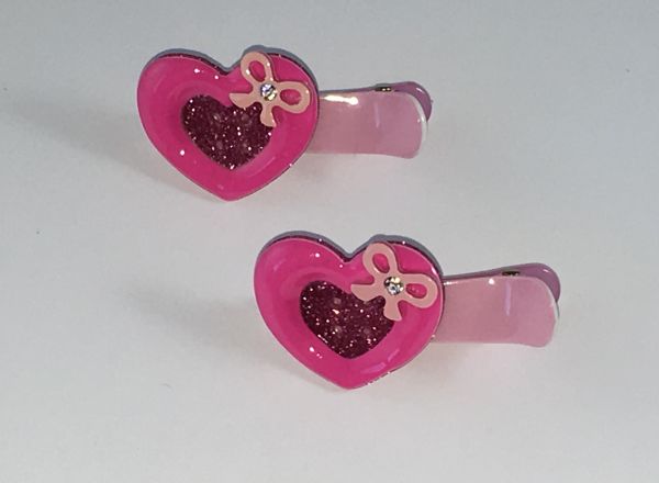 Crocodile clips with heart