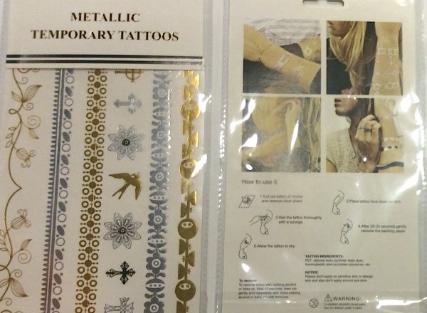 Metallic tattoo
