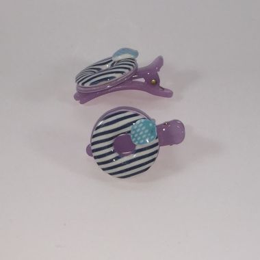 Crocodile clips with patterned donut