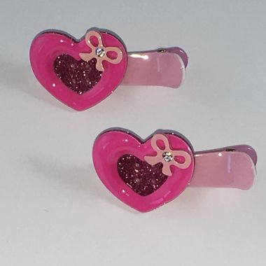 Crocodile clips with heart