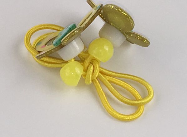 Elastics with glittery butterfly