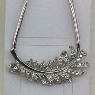 Swarovski hairpin with leaf